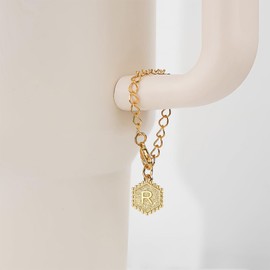 GDBAIXIMY Hexagon Alphabet Initial Letter Pendant Charm R for Men and Women Name Capital Letter Pendant Letter Symbol Jewelry Gift