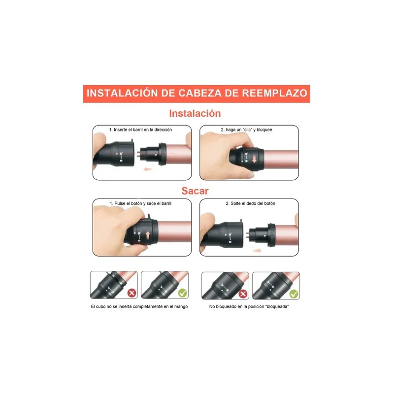 Tenazas Rizadora Con Planchas Cabello Pelo Ajustable Rosa