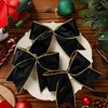 Panelee 12 Pcs Black Christmas Bows 6 x 6 in