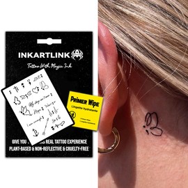 INKARTLINK Semi Permanent Tattoo, small design tattoo, temporary tattoo, magical tattoo lasts 7-15 days, waterproof and non-reflective, unique design (Mini pattern)