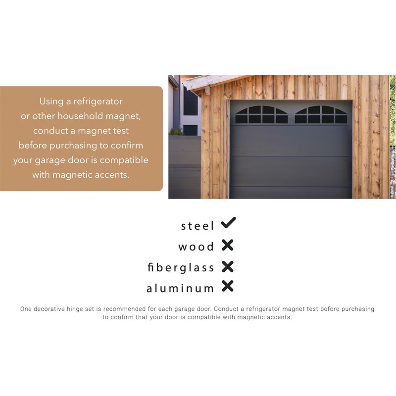 Household Essentials Magnetic Garage Window Accents, Black