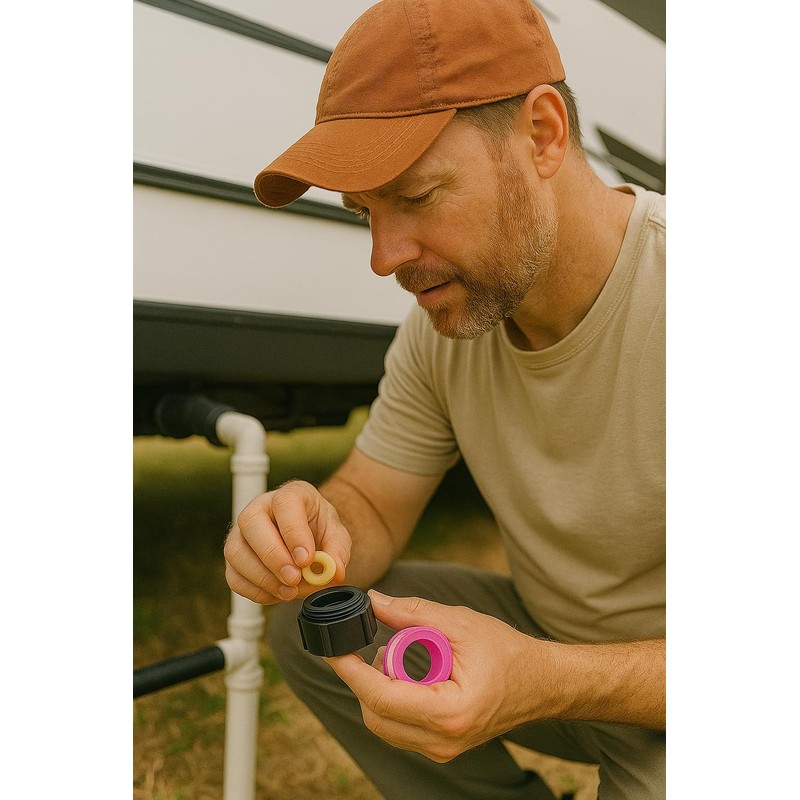 KOLIBROX 2 Pack RV Low Point Drain Caps with Sealing