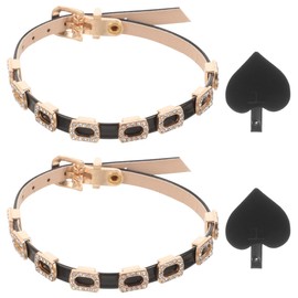 PACKOVE PACKOVE Black Rhinestone Shoe Straps Detachable Shoe Strap Adjustable Shoes Ankle Strap High Heel Shoes Band Rhinestone Band For High Heels