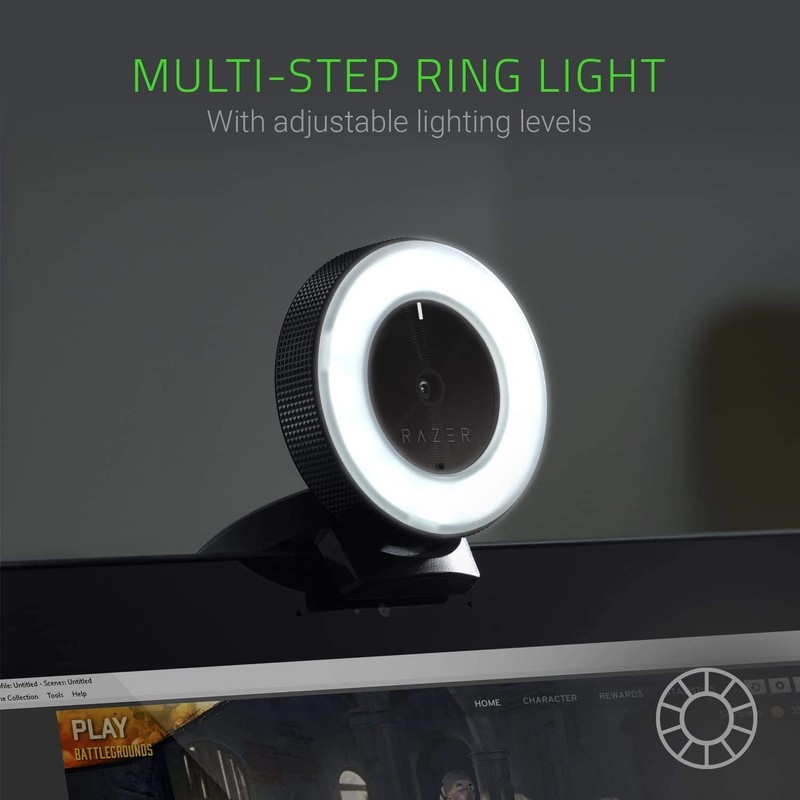 Razer Kiyo RZ19-02320100-R3M1-A Webcam 1080p/30FPS 720p/60FPS Ring Light Included, Auto