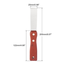 uxcell Putty Scraper 1" Stainless Steel Putty Knife Wooden Handle for Drywall Puttying