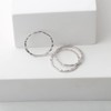 925 Sterling Silver Minimalist Hammered Textured Thin Knuckle Midi Stacking