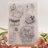 WooYangFun Happy Easter Bunny Easter Egg Bloom Clear Stamp for