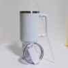 16pcs 40oz 1.0 Double Wall Stainless Steel White Sublimation Blanks