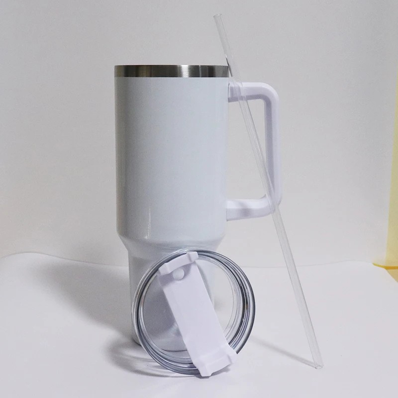 16pcs 40oz 1.0 Double Wall Stainless Steel White Sublimation Blanks