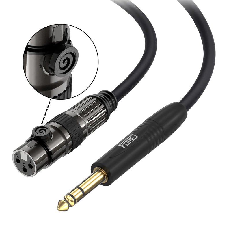 FORE 6.35mm to XLR Female Microphone Cable 1m