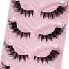 False Eyelashes 5 Pairs Fluffy Fox Eye Lashes Cat Eye