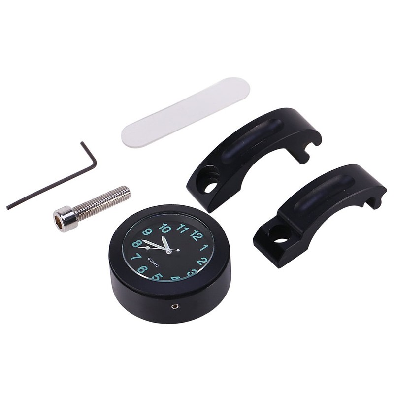 Keenso Motorcycle Handlebar Clock, Universal Motorcycle 7/8" 1" Handlebar Watch
