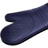 Extra Long Professional Silicone Oven Mitts with Quilted Liner, Durable