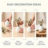 Mini White Ceramic Bud Vase Flat Round Glossy Table Decor
