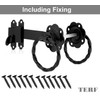 TERF® Heavy Duty Antique Black Twisted Ring Gate Latch Door