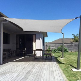 SUNNY GUARD Sun Shade Sail 20' X 23' Rectangle Light Grey UV Block Sunshade for Backyard Yard Deck Patio Garden Outdoor Activities and Facility(We Make Custom Size)