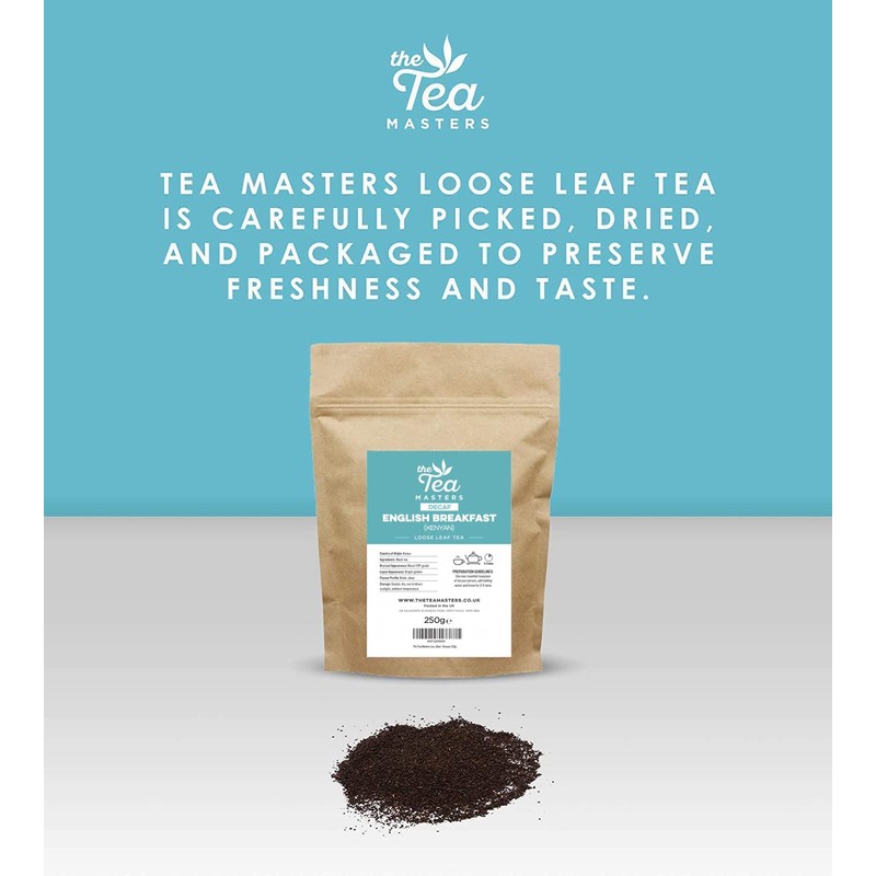 The Tea Masters Loose Leaf Tea - 250g Decaf English