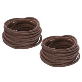sourcing map Faux Leather Cord Suede Cord, 5.5 Yards 2.6mm String Flat Rope Thread for Bracelet Necklace Beading Jewelry DIY Art Crafts, Medium Brown, 2 Pack