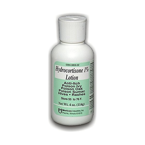 Hydrocortisone Lotion 1%, 4oz. Bottle (Pack of 2)