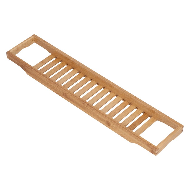 Bamboo Bathtub Tray Simple Durable Bathtub Rack Book Wine Holder