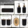Juego de Accesorios de Baño 7 Piezas, PPBambú Impermeable, Incluye