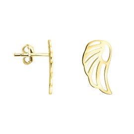 SOFIA MILANI - Women's Earrings 925 Silver Wing Angel Stud Earrings, Yellow Gold, No Gemstone