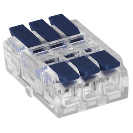 Miratic Double-sided connection terminals with lever, cable clamps, electric terminals for cables 0.75-4 mm², IEC 450V/32A (3-wire/4 pieces)