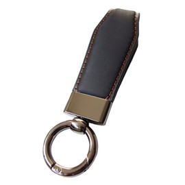 MKMC Key Chain, Key Ring, Leather, Leather, Men's, Women's, Suitable for Car Keys, Smart Key, Home, Bicycle, Motorcycle, Keys, Black
