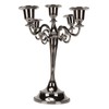 Metal Candelabra Black 5 Arms Elegant Colorfast Stable Wide Base