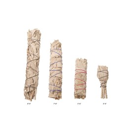 Native American Indian White Sage 4" Bulb Smudge Stick - Cleansing & Purification Wand