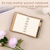Notizbuch A7 Kleines mit Lederumschlag, Ringbuch A7, Notizbuch Klein, 6