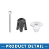 A ABSOPRO Aluminum Alloy Bicycle Bike Handlebar End Plugs Silver