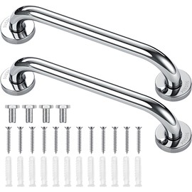 Blulu 2 Set Playhouse Ladder Handle Playground Accessories Safety Handles Outdoor Metal Play Set Handles Grab Bar Stainless Steel Bathroom Grab Bar Handle for Backyard House Bathroom(32 Inch)