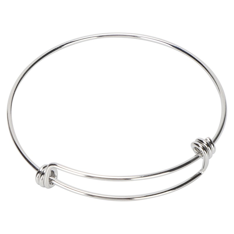 10Pcs Stainless Steel Bangle 1.6mm Adjustable Expandable Coil Bracelet DIY
