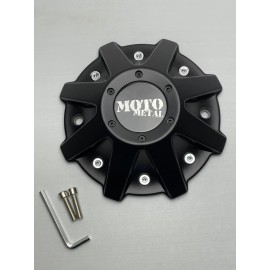Moto Metal MO970 Tall Satin Black Wheel Center Cap 479L214-2 MO970L214SBO-2