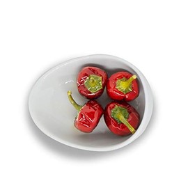 TuttoCalabria, Whole Round Cherry Calabrian Chili Peppers in Oil, All Natural, Non-GMO, Product of Italy, Bulk Tub, 93.4 oz