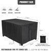 Fenghome Fire Pit Cover Rectangular, Waterproof Windproof Gas Fire Pit