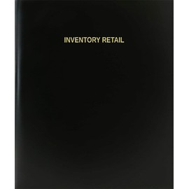 BookFactory Inventory Retail Log Book/Journal/Logbook - 120 Page, 8.5"x11", Black Hardbound (XLog-120-7CS-A-L-Black(Inventory Retail Log Book))
