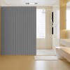 Icegrey Shower Curtain Foldable Magnetic Waterproof with Hooks, Splashproof, Accordion