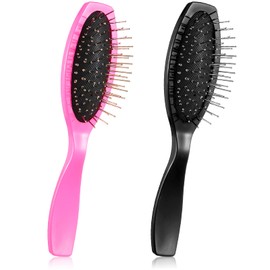 2 Cepillos de Pelo de Alambre de Peluca Cepillo de Pelucas Sintéticas de Acero Inoxidable Cepillo de Pelo de Alambre Cepillo de Pelo Sintético Cepillo de Extensión de Cabello para Niñas Mujeres