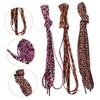 PACKOVE 3 Pairs Leopard Flat Shoelaces for Sneakers Durable Shoe