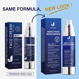 Uttse 6-in-1 Mens Face Moisturizer: Face Cream for Men - Reduce the Look of Eye Bags, Dark Circles, and Puffiness - Skin Care for Men - 1.7 fl oz - Made in Korea