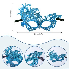 Gvhntk 6 Pieces Masquerade Masks for Women Mardi Gras Mask Vintage Antique Multicolored Lace Eye Mask Women (Multicolor)