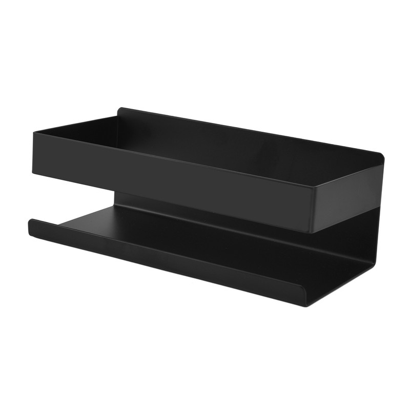 Single Tier Spice Rack 15kg Bearing Capacity Corrosion Resistant Black