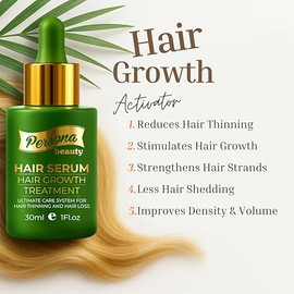 Suero Para El Crecimiento Del Cabello: Biotina Avanzada Con Cafeína, Péptidos Y Extracto Botánico Para Un Cabello Más Grueso, Con Más Volumen Y Más La