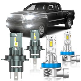 ZSTOPCL Compatible with Toyota Tacoma 2012-2015 Fog Bulbs, High&Low Beam Fog Light Bulbs Combo, 800% Super Bright 6000K Cool White, Plug and Play, Pack of 4