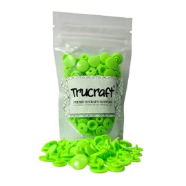 Trucraft Plastic Kam Snaps 50 Sets B50 Glossy Lime Green Size 20 T5