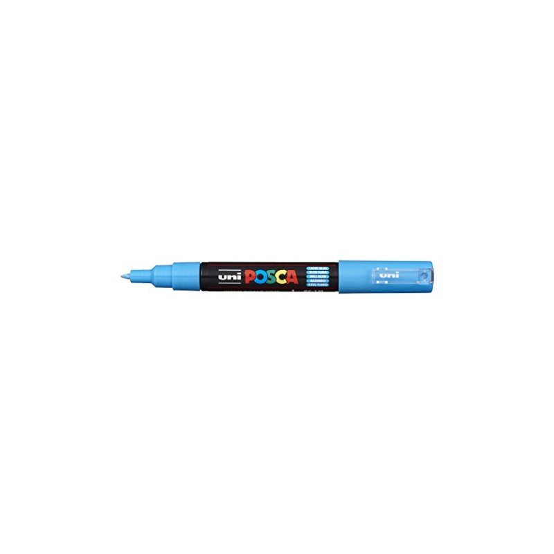 Posca PC-1M Extra Fine Marker, Black. ltblue
