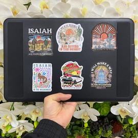 Pack 6 Isaiah 43 19 I Will Make A Way in The Wilderness and Rivers in The Desert Sticker 3 Inches Bible Verse, Christian, Waterproof Vinyl Sticker