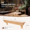 TECANA Wood Fireplace Mantel with Corbels - 54 Inch Rustic